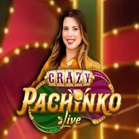 Crazy Pachinko slot logo by Evolution at Spin Dynasty Casino