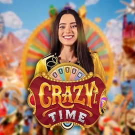 Live Casino logo of Crazy Time from Evolution at Spin Dynasty Casino