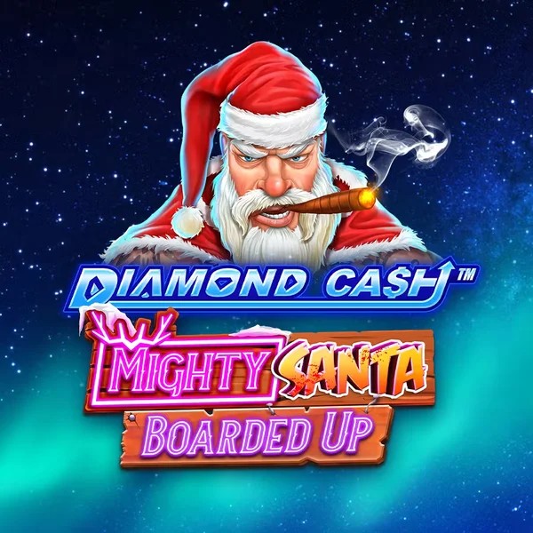 Diamond Cash Mighty Santa Boarded Up logo – Slots by Greentube at Spin Dynasty Casino