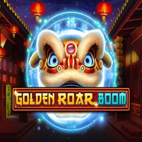 Golden Roar BOOM slot logo by Greentube at Spin Dynasty Casino