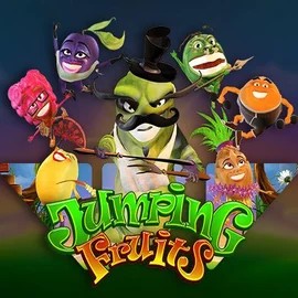 Jumping Fruits logo by Wazdan at Spin Dynasty Casino